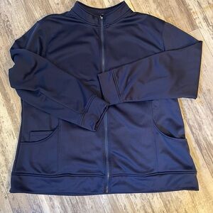 Urbane Performance Dark Blue Zip Up Scrub Jacket